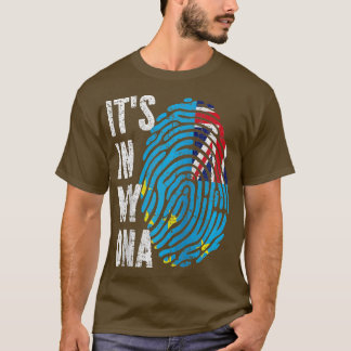 ITS IN MY DNA Tuvalu Flag Tuvaluan Raglan Baseball Tシャツ