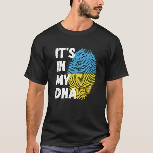 It's In My DNA Ukraine Flag Support Ukraine Tシャツ (正面)