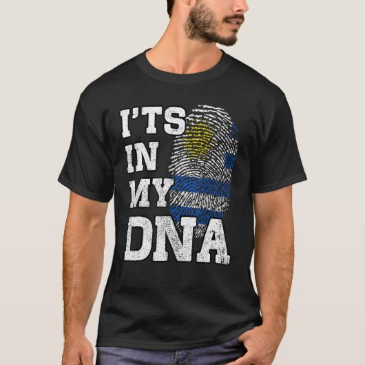 It's In My DNA Uruguayan Fingerprint Proud Uruguay Tシャツ (正面)