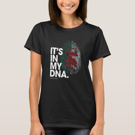 IT'S IN MY DNA Wales Flag Welsh Roots 1 Tシャツ (正面)