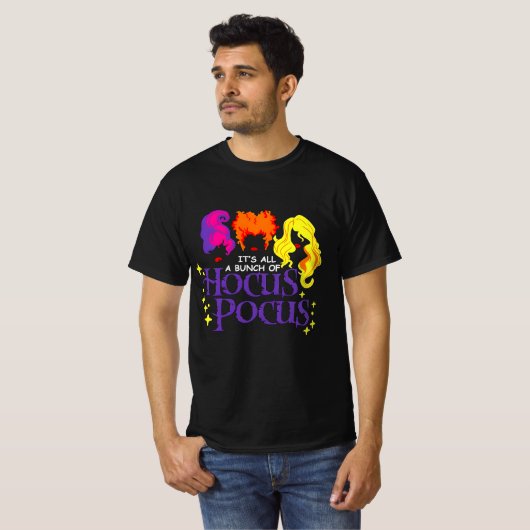 " It's Just A Bunch Of Hocus Pocus Halloween" Tシャツ (正面フル)