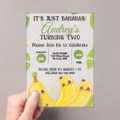 It's Just Bananas Any Age Birthday Party アクリル招待状 (インサイチュ (ポータブル))
