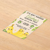 It's Just Bananas Any Age Birthday Party アクリル招待状 (レイダウン)