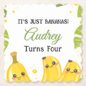 It's Just Bananas Any Age Birthday Party ペーパーコースター (正面)