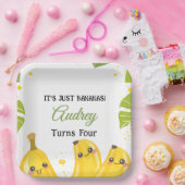 It's Just Bananas Any Age Birthday Party ペーパープレート (パーティー)