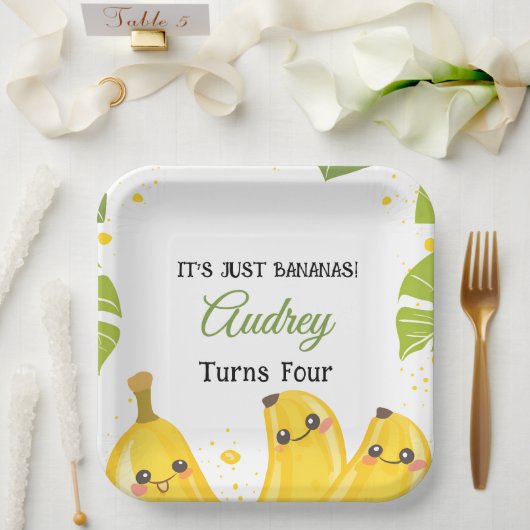 It's Just Bananas Any Age Birthday Party ペーパープレート (ウェディング)