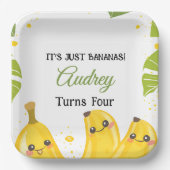 It's Just Bananas Any Age Birthday Party ペーパープレート (正面)
