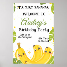 It's Just Bananas Any Age Birthday Party ポスター