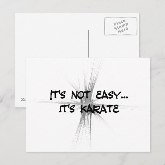 It's Karate -簡単グレイ ポストカード (正面/裏面)