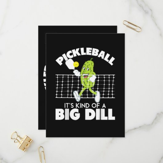It's Kind of A Big Dill - 面白いピックルボールパドル インビテーションポストカード (正面/裏面インサイチュ)