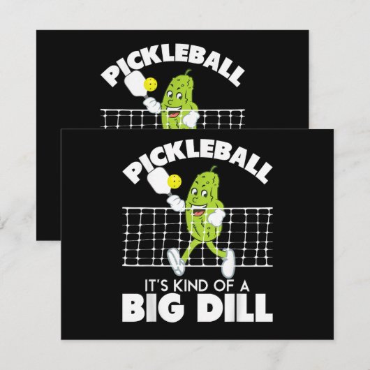 It's Kind of A Big Dill - 面白いピックルボール用パドル 招待状 (正面/裏面)