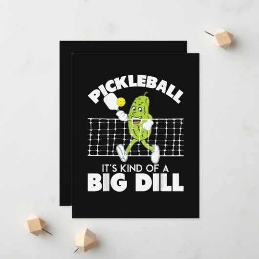 It's Kind of A Big Dill - 面白いピックルボール用パドル 案内状 (正面/裏面インサイチュ)