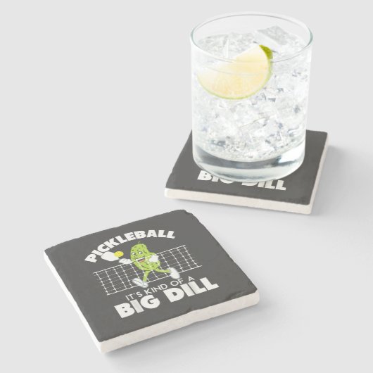 It's Kind of A Big Dill - Funny Pickleball Paddle ストーンコースター (横)