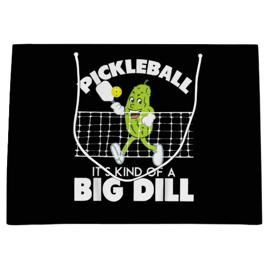 It's Kind of A Big Dill - Funny Pickleball Paddle ラージペーパーバッグ (正面)