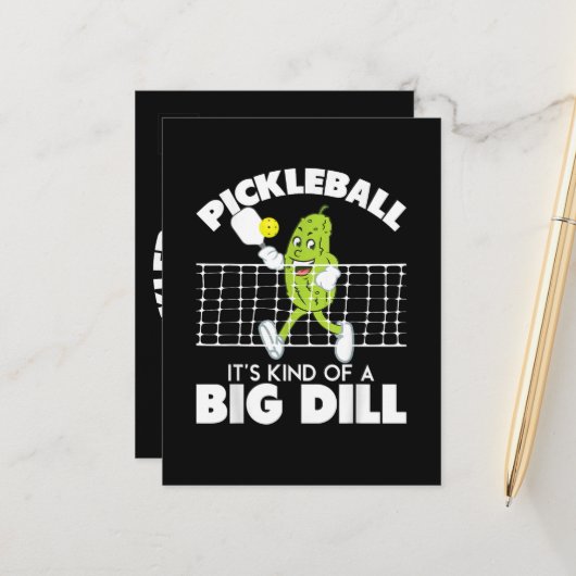 It's Kind of A Big Dill - Funny Pickleball Paddle 案内ポストカード (正面/裏面インサイチュ)