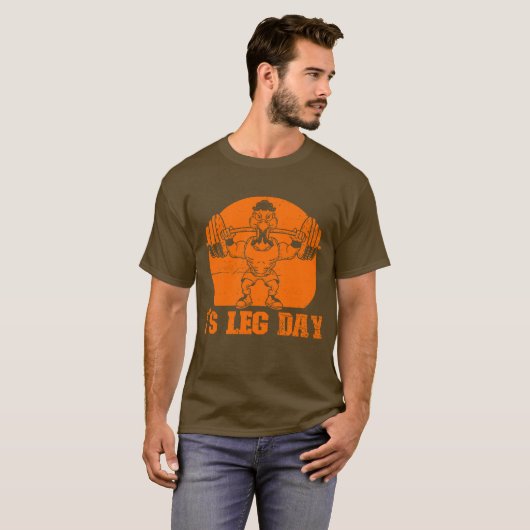 It's Leg Day (Mono) Tシャツ (正面フル)