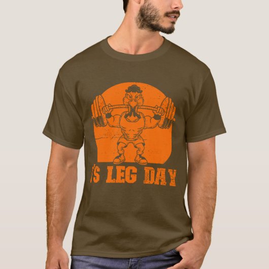 It's Leg Day (Mono) Tシャツ (正面)