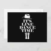 Its Line Dance Time Line Dancing Music Boots Gift ポストカード (正面/裏面)