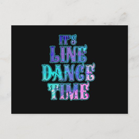 Its Line Dance Time Line Dancing Rodeo Boots Gift ポストカード (正面)