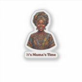 It's Mama's Time - アフリカの女王の遺産トートバッグ シール (正面)