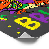 Its Mardi Gras Bruh Crayfish Dab Jester Beads Boys ポスター (角)