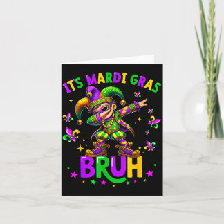 It's Mardi Gras Bruh Dabbing Leprechaun Jester New カード