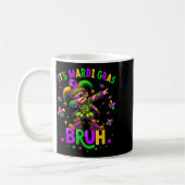 It's Mardi Gras Bruh Dabbing Leprechaun Jester New コーヒーマグカップ (左)
