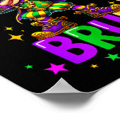 It's Mardi Gras Bruh Dabbing Leprechaun Jester New ポスター (角)