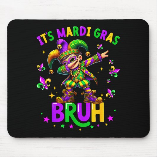 It's Mardi Gras Bruh Dabbing Leprechaun Jester New マウスパッド (正面)