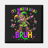 It's Mardi Gras Bruh Dabbing Leprechaun Jester New マグネット (正面)