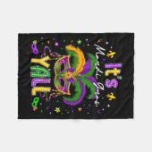 It's Mardi Gras Y'all Feathered Mask Carnival Men フリースブランケット (正面(横))