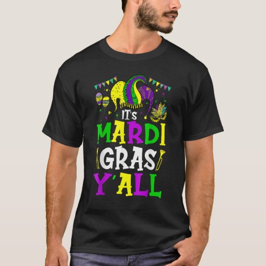 It's Mardi Gras Yall Funny New Orleans Parade Wome Tシャツ (正面)