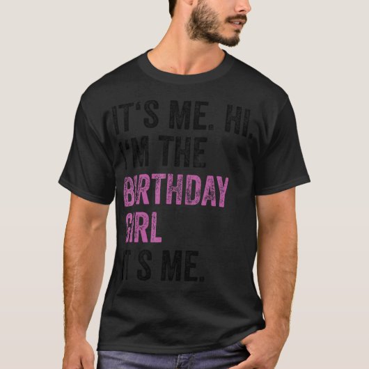 Its Me Hi Im誕生日ガールIts Me Kids Tシャツ (正面)