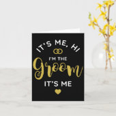 Its Me Hi Im The Groom Its Me Men Wedding Day Groo カード (黄色い花)