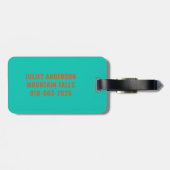It's Me Hi I'm Your Bag Teal Orange Funny ラゲッジタグ (裏面横)