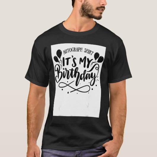IT'S MY誕生日サインTパーティーキープサケ Tシャツ (正面)