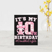 Its My 10th Birthday Girl Double Digits Coquette B カード (黄色い花)