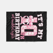 Its My 10th Birthday Girl Double Digits Coquette B フリースブランケット (正面(横))