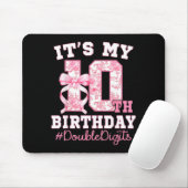 Its My 10th Birthday Girl Double Digits Coquette B マウスパッド (マウス)