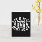 It's My 11th Birthday Boy 11 Year Old Football Pla カード (黄色い花)