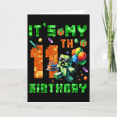 It's My 11th Birthday Pixel Number Video Game Game カード (正面)