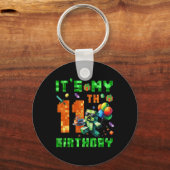 It's My 11th Birthday Pixel Number Video Game Game キーホルダー (正面)