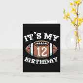 Its My 12th Birthday American Football 12 Year Old カード (黄色い花)