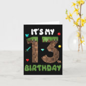 Its My 13誕生日13歳おもしろいのビデオゲーマー カード (黄色い花)