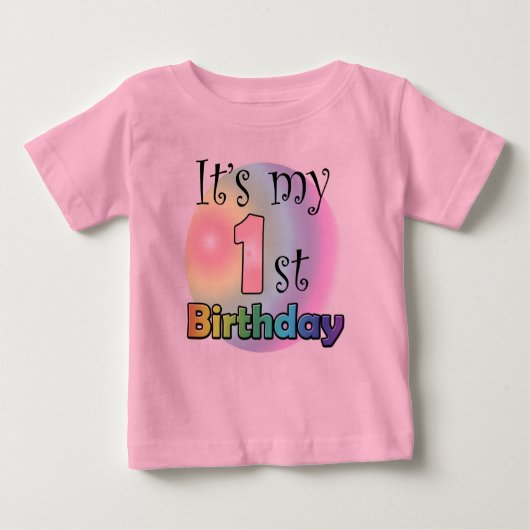 It's my 1st birthday (girl) ベビーTシャツ (正面)