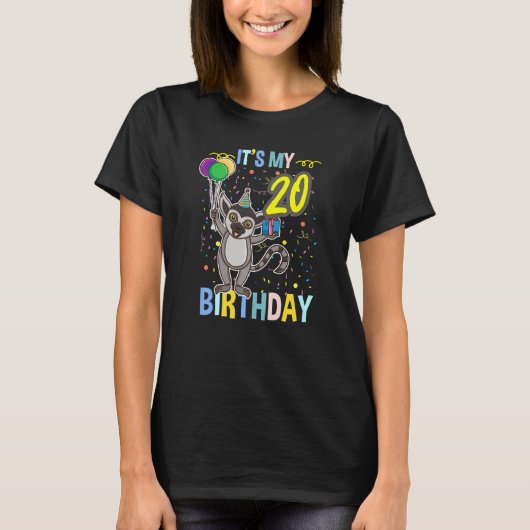 Its My 20誕生日Lemur Tシャツ (正面)