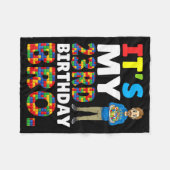 Its My 23rd Birthday Bro Boy Cake Building Blocks  フリースブランケット (正面(横))