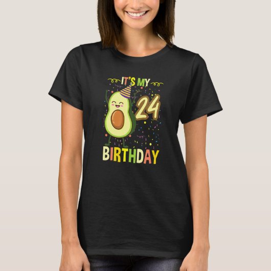 Its My 24誕生日アボカド Tシャツ (正面)