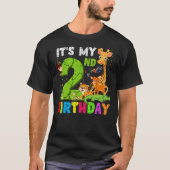 It's My 2nd Birthday Animals Cute Zoo 2 Year Old B Tシャツ (正面)
