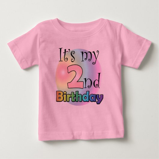 It's my 2nd birthday (girl) ベビーTシャツ (正面)